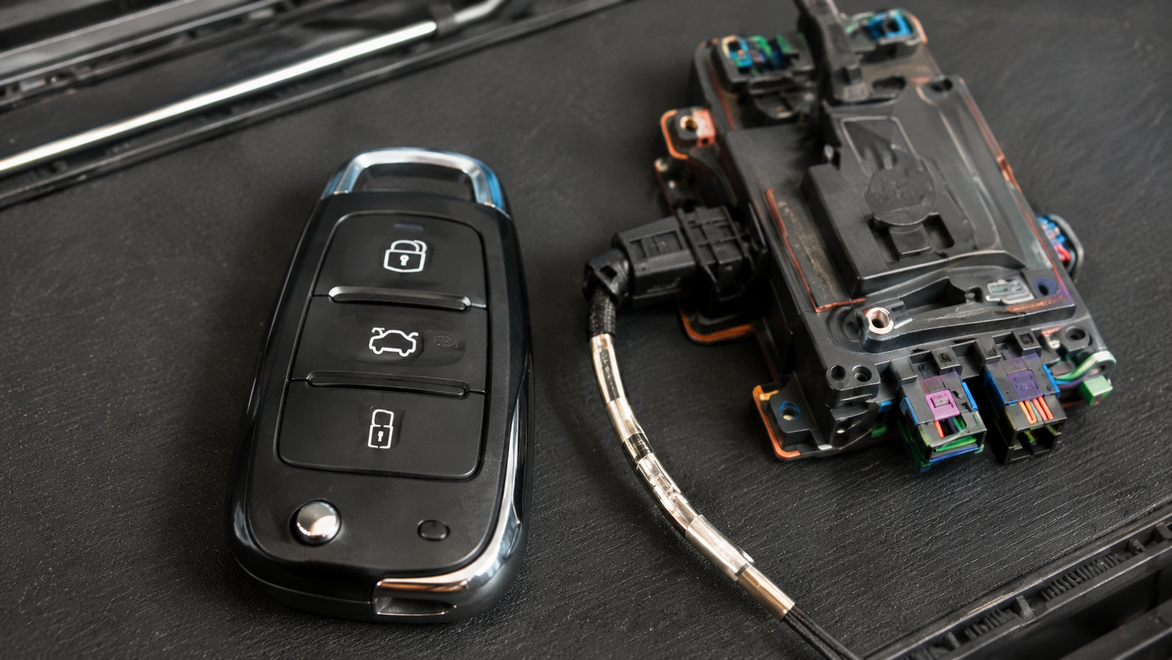 Llave automotriz y módulo electrónico